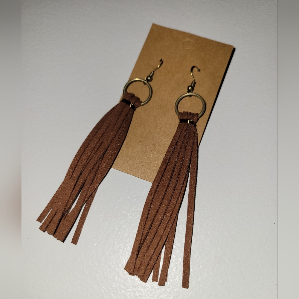 Boho Earrings Brown Tassel ❤️